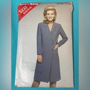 See and Sew Butterick Dress Pattern 5235 Size B (12-14-16) NWT Vintage Uncut